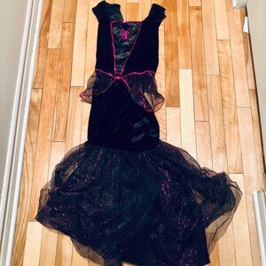 Glitter Witch Halloween Costume Girls Youth Teen 14-16yo Sparkle Dress w/ Tulle